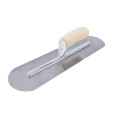 Carbon Steel Wooden Handle Round End Finishing Plastering Trowel